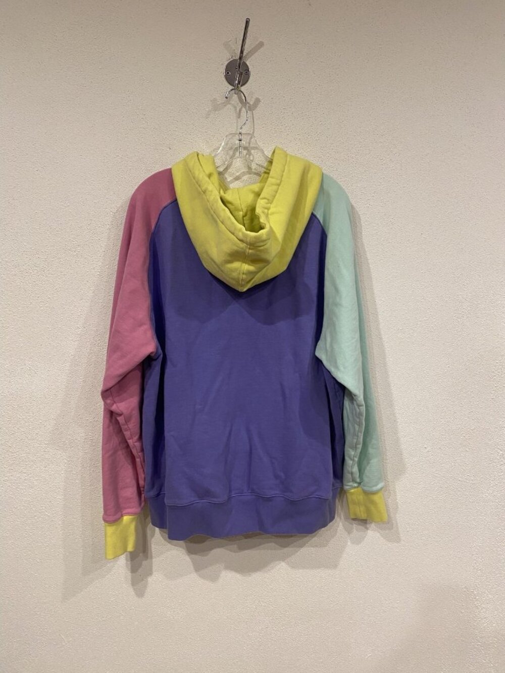 Teddy Fresh Hoodie Mens XL Multicolor Colorblock Fleece Graphic Logo Pullover - Picture 6 of 6